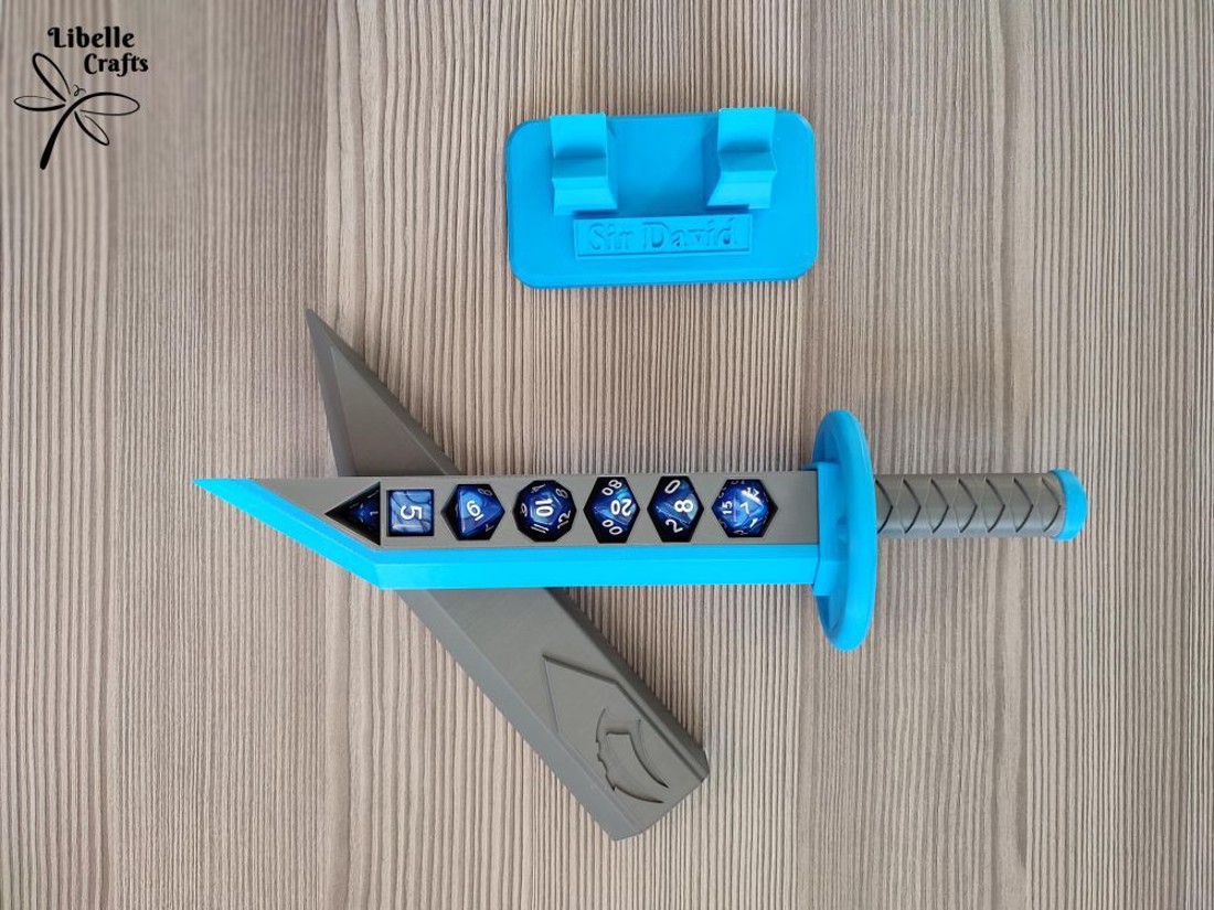 Japán kard formájú kockatartó + AJÁNDÉK - játék & sport - táblajáték és kártyajáték - társasjátékok - dobókocka - Meska.hu