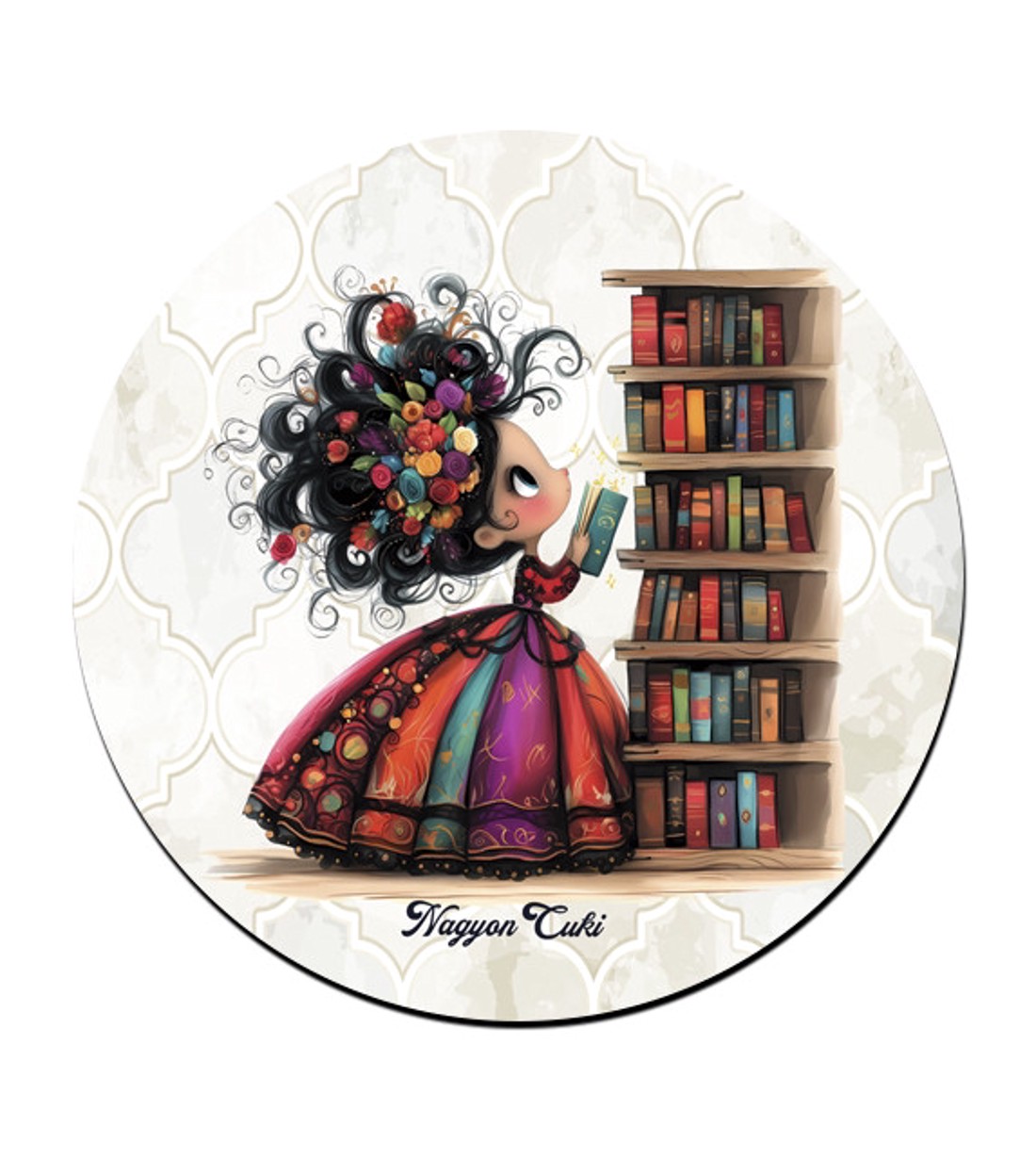 Cuki könyv hercegnő pohár alátét -  - Meska.hu