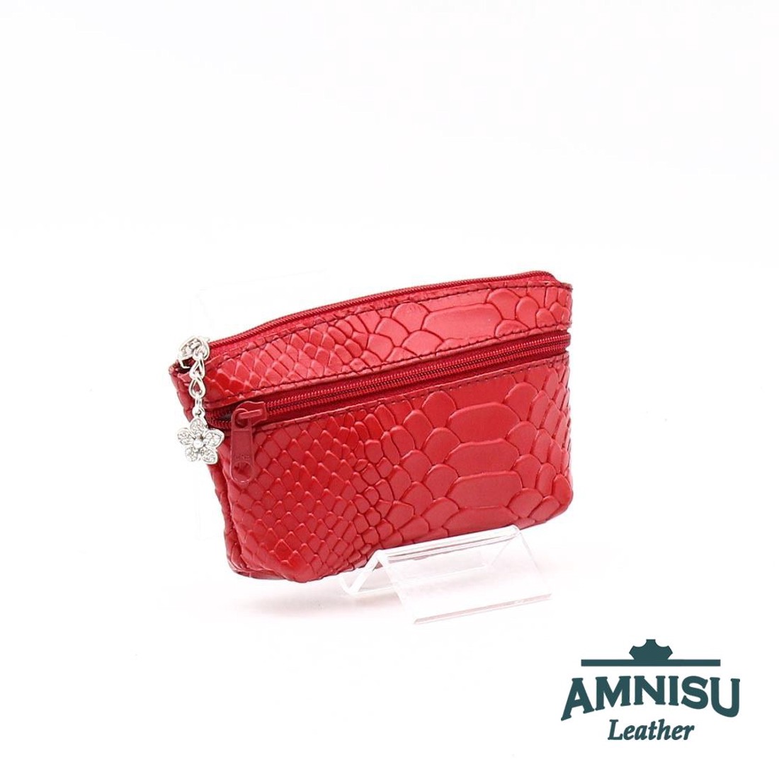 Piros kígyómintás kettő cipzáras kulcstartó B5007 - táska & tok - kulcstartó & táskadísz - kulcstartó - Meska.hu