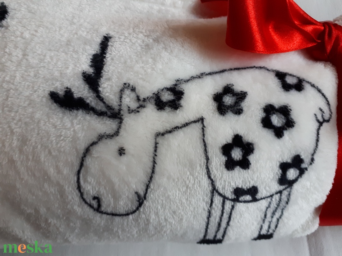 Tavaszi téli babatakaró 70x90 cm Meleg wellsoft rénszarvasos - otthon & életmód - babaszoba, gyerekszoba - Meska.hu