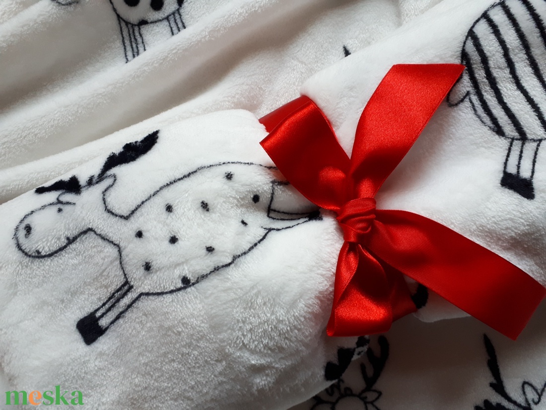 Tavaszi téli babatakaró 70x90 cm Meleg wellsoft rénszarvasos - otthon & életmód - babaszoba, gyerekszoba - Meska.hu