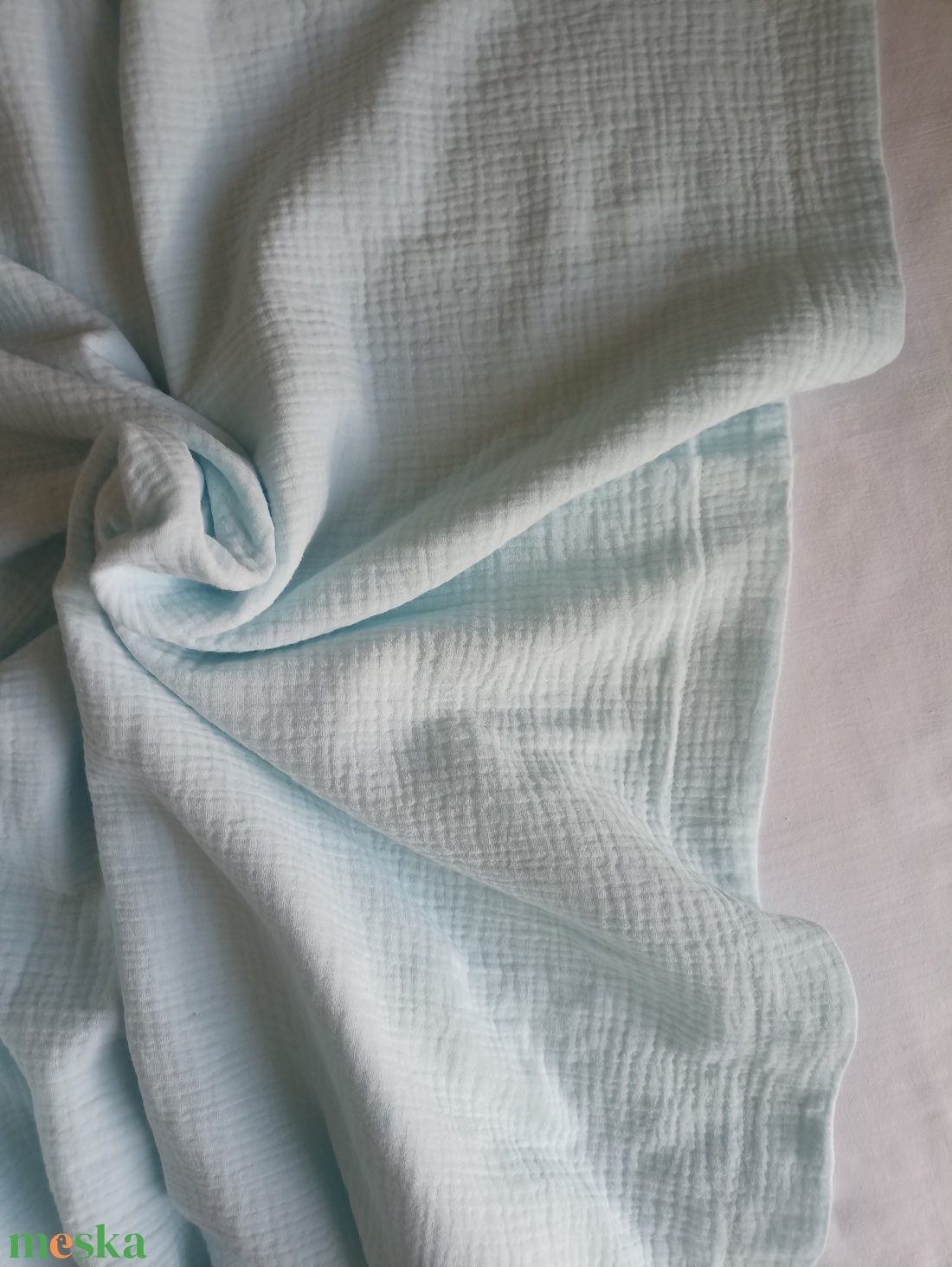 Felnőtt nyári kétrétegű géztakaró 140x200 cm duplagéz égkék - otthon & életmód - lakástextil - felnőtt takaró, pléd - Meska.hu