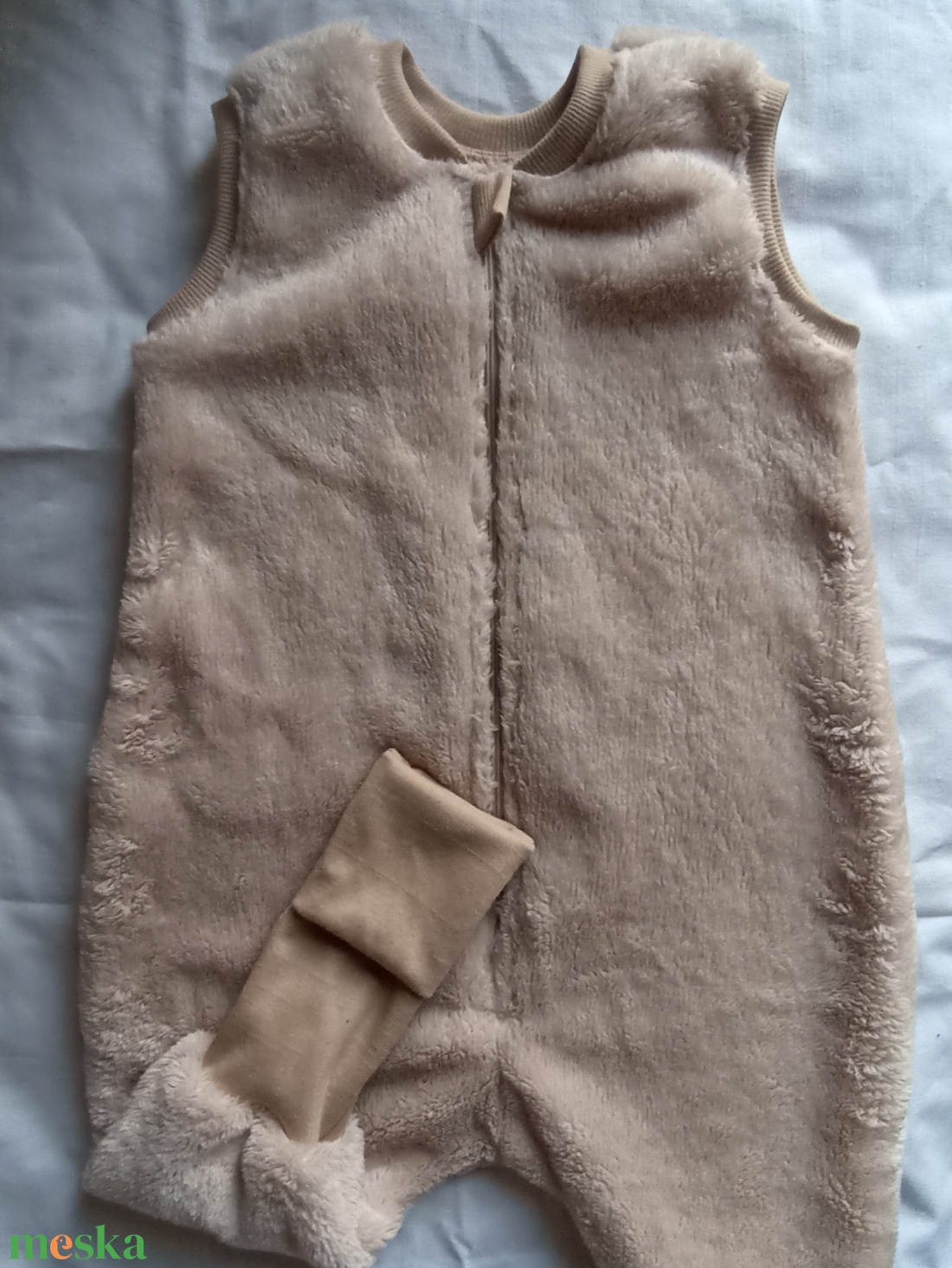 128-134-140-es Tavaszi tipegő hálózsák wellsoft ÁTMENETI drapp beige galambszürke - ruha & divat - babaruha & gyerekruha - tipegőhálózsák - Meska.hu