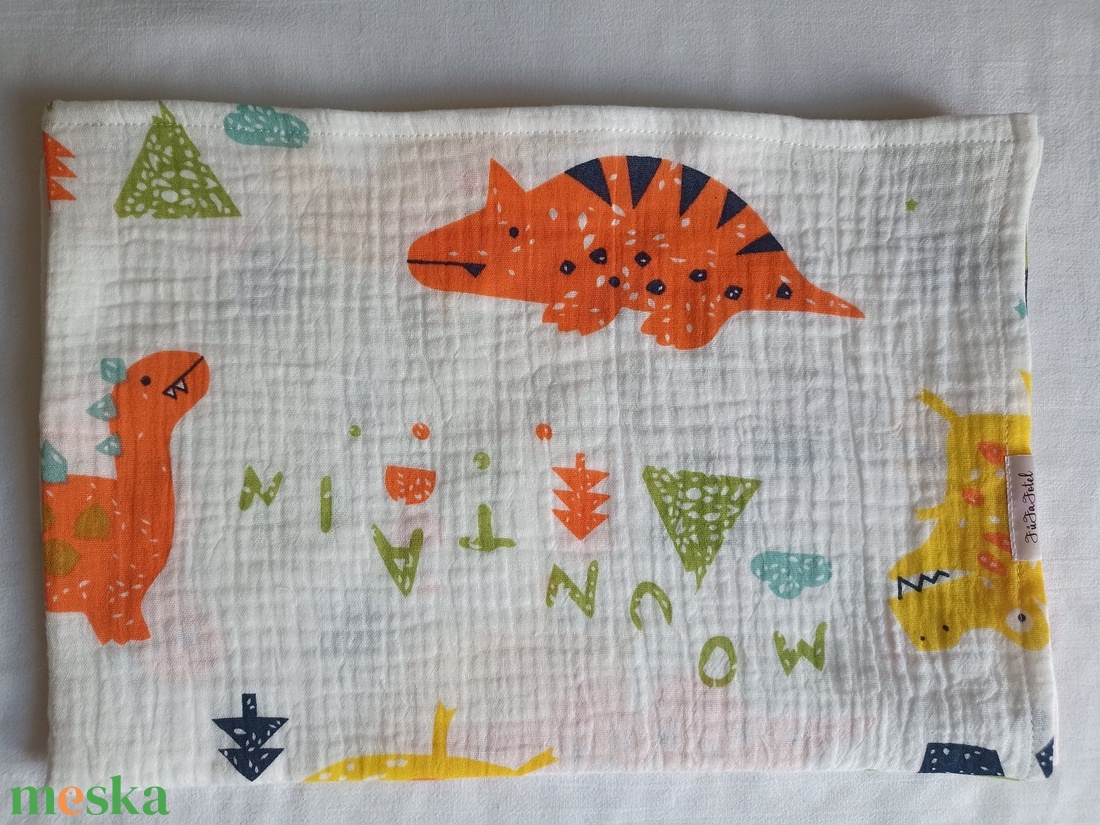 Nyári muszlin babatakaró kánikula duplagéz gyerektakaró 70x90 cm színes dínós - otthon & életmód - babaszoba, gyerekszoba - babatakaró, gyerek pléd - Meska.hu Nyári muszlin babatakaró kánikula duplagéz gyerektakaró 70x90 cm színes dínós - otthon & életmód - babaszoba, gyerekszoba - babatakaró, gyerek pléd - Meska.hu
