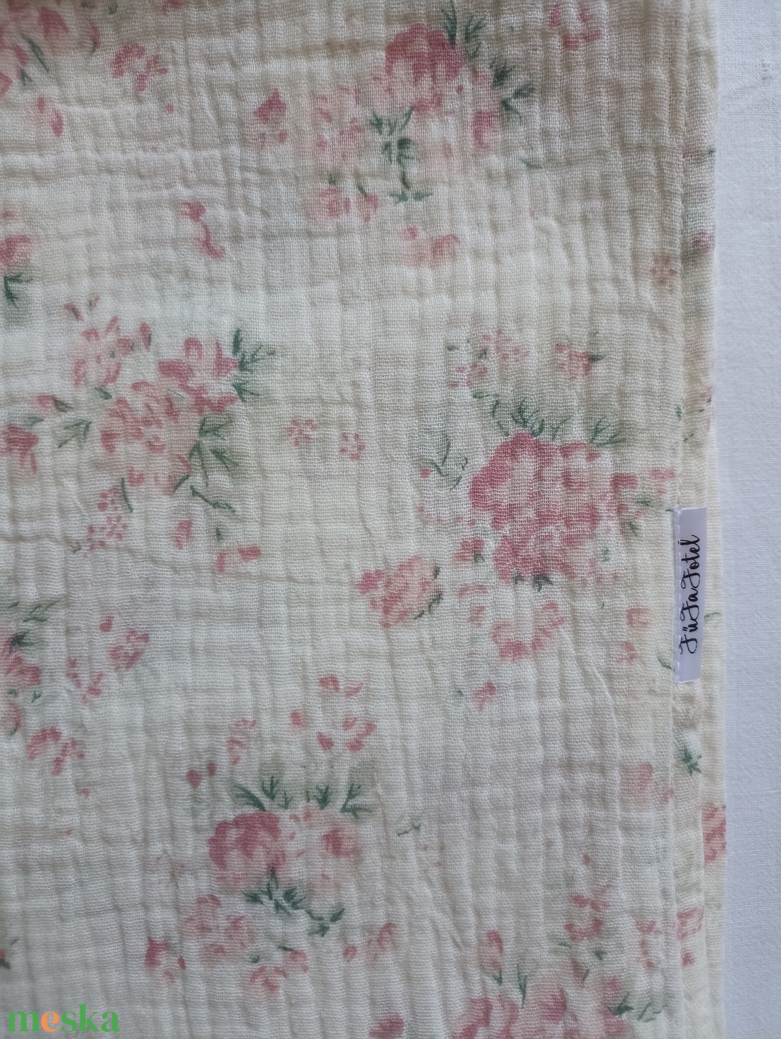Nyári kánikula duplagéz felnőtt takaró muszlin 140x00 cm romantikus virágok - otthon & életmód - lakástextil - felnőtt takaró, pléd - Meska.hu