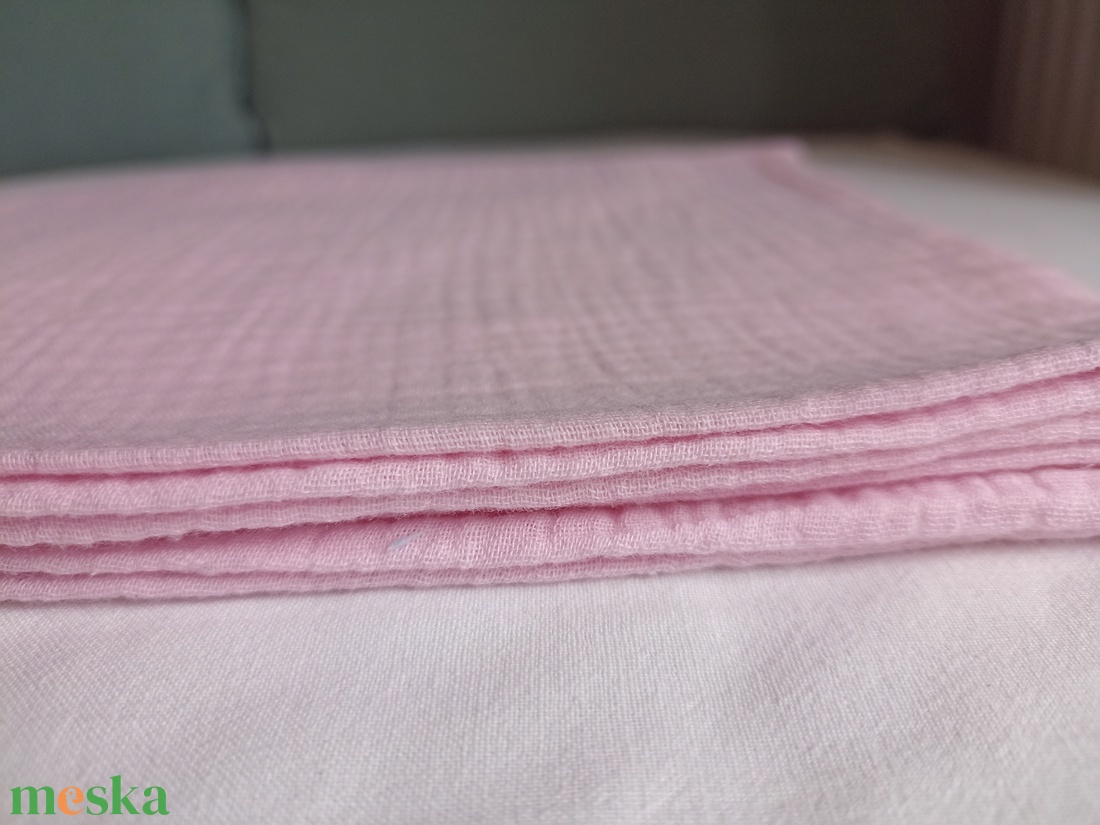 Nyári muszlin babatakaró kánikula duplagéz gyerektakaró 70x90 cm halvány lilásrózsa - otthon & életmód - babaszoba, gyerekszoba - babatakaró, gyerek pléd - Meska.hu