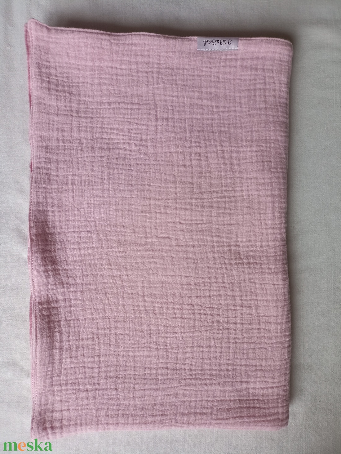 Baba kétrétegű muszlin takaró duplagéz nyári 70x90 cm halvány lilásrózsa - otthon & életmód - babaszoba, gyerekszoba - babatakaró, gyerek pléd - Meska.hu