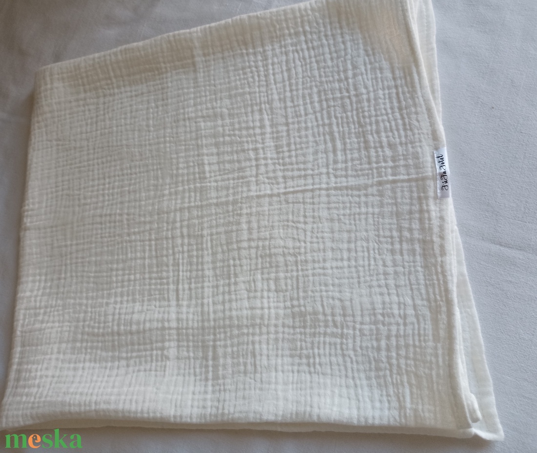 Nyári muszlin kánikula ovistakaró duplagéz gyerektakaró 100x130 cm törtfehér - otthon & életmód - babaszoba, gyerekszoba - babatakaró, gyerek pléd - Meska.hu