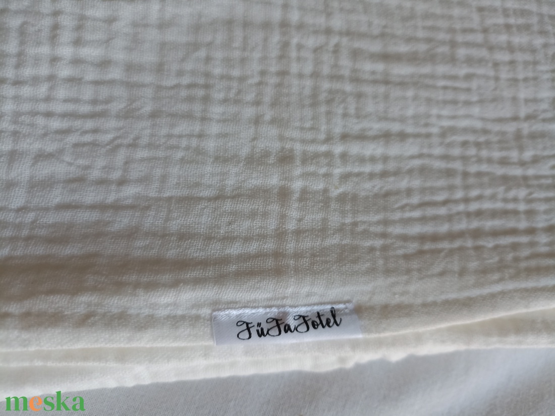 Nyári muszlin kánikula ovistakaró duplagéz gyerektakaró 100x130 cm törtfehér - otthon & életmód - babaszoba, gyerekszoba - babatakaró, gyerek pléd - Meska.hu