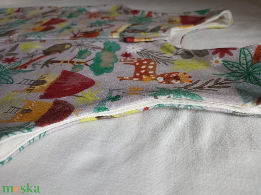 116-122-128-as őszi tipegő hálózsák átmeneti pamut dzsungeles - ruha & divat - babaruha & gyerekruha - tipegőhálózsák - Meska.hu