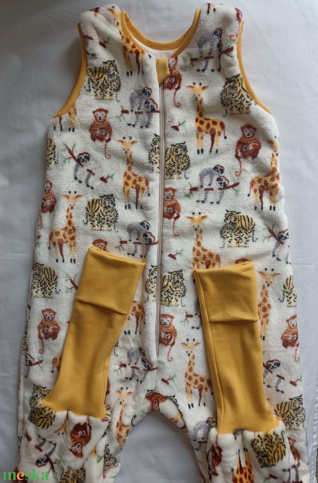 116-122-128-as téli tipegő hálózsák wellsoft + bébiplüss HIDEG SZOBA szafaris - ruha & divat - babaruha & gyerekruha - tipegőhálózsák - Meska.hu