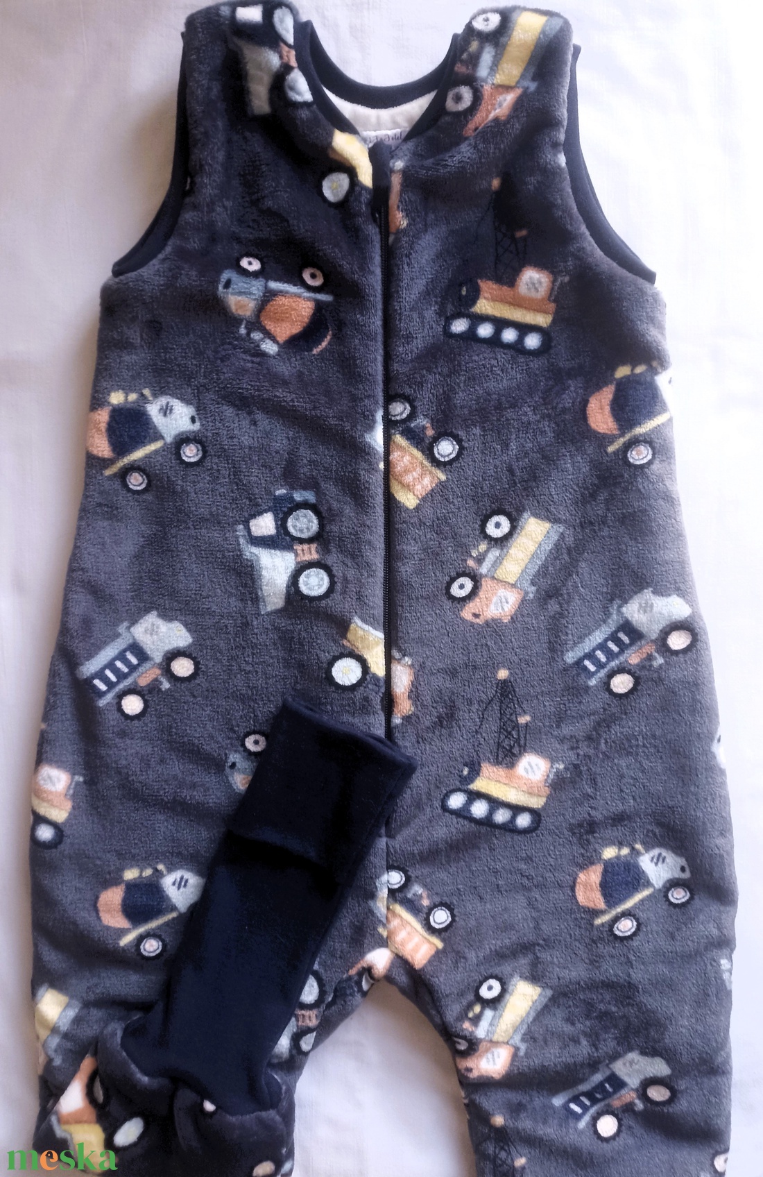 110-116-122-es őszi téli tipegő hálózsák 20-23 fokba wellsoft +vékony szürke markolós - ruha & divat - babaruha & gyerekruha - tipegőhálózsák - Meska.hu