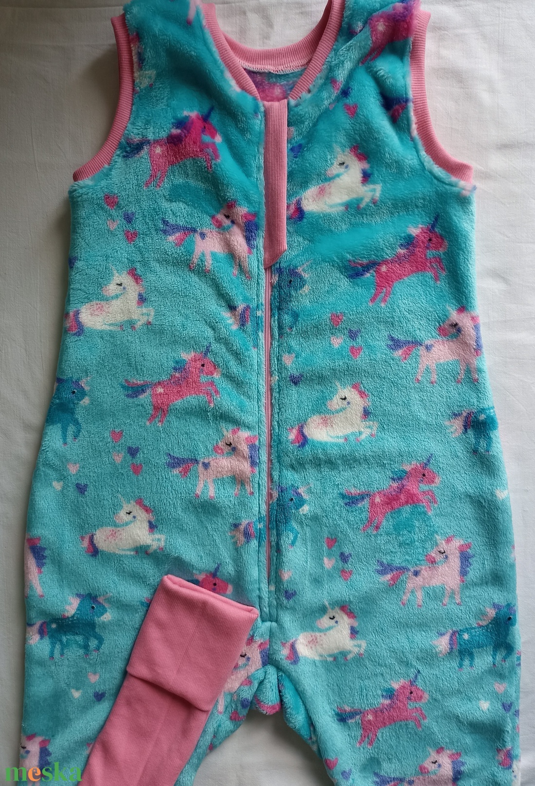 104-110-116-os őszi téli tipegő hálózsák 20-23 fokba wellsoft egyszarvús - ruha & divat - babaruha & gyerekruha - tipegőhálózsák - Meska.hu