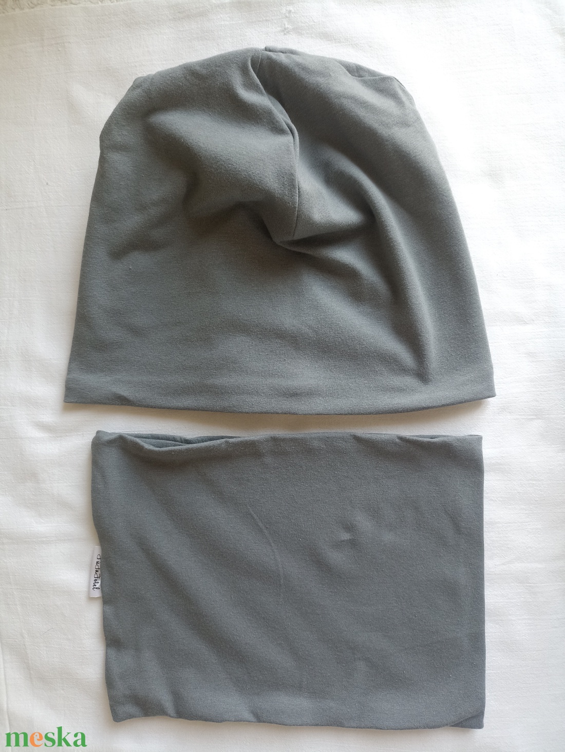  átmeneti őszi kétrétegű pamut sapka sál - ruha & divat - babaruha & gyerekruha - babasapka - Meska.hu