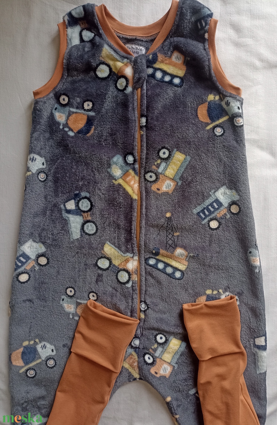 110-116-122-es őszi téli tipegő hálózsák 20-23 fokba wellsoft  szürke markolós - ruha & divat - babaruha & gyerekruha - tipegőhálózsák - Meska.hu