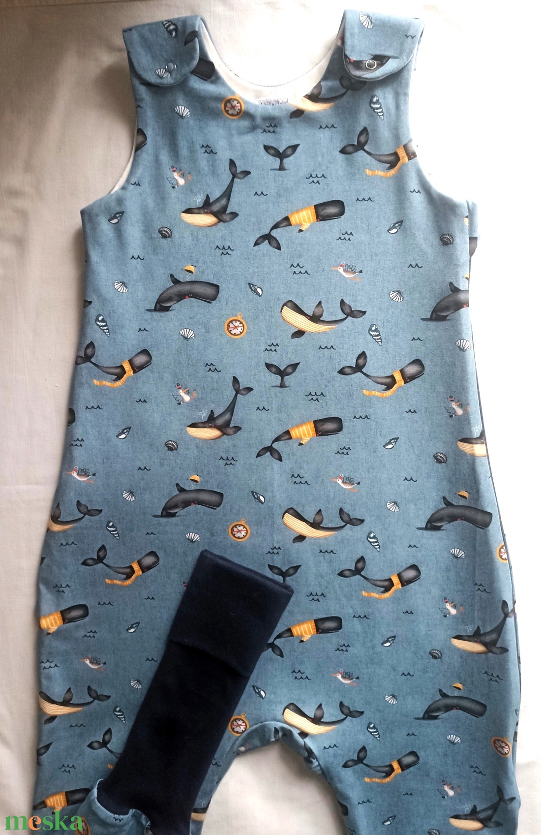 110-116-122-es Őszi tipegő hálózsák pamut ÁTMENETI 22-24 fokba bálnás - ruha & divat - babaruha & gyerekruha - tipegőhálózsák - Meska.hu