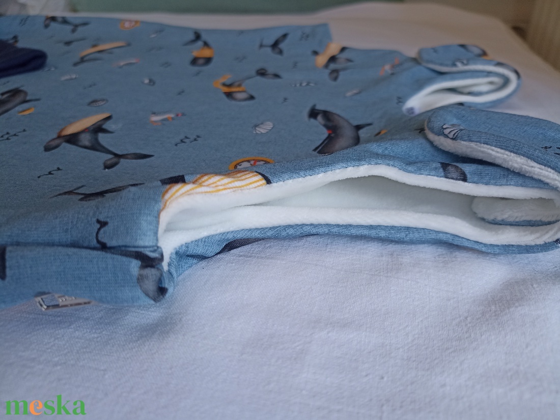 110-116-122-es Őszi tipegő hálózsák pamut ÁTMENETI 22-24 fokba bálnás - ruha & divat - babaruha & gyerekruha - tipegőhálózsák - Meska.hu