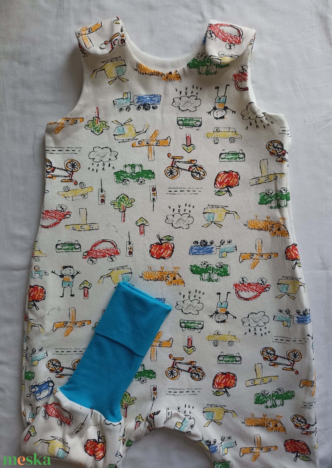 74-80-86-os  Őszi pamut tipegő hálózsák 22-24 fokba gyerekrajzos - ruha & divat - babaruha & gyerekruha - tipegőhálózsák - Meska.hu