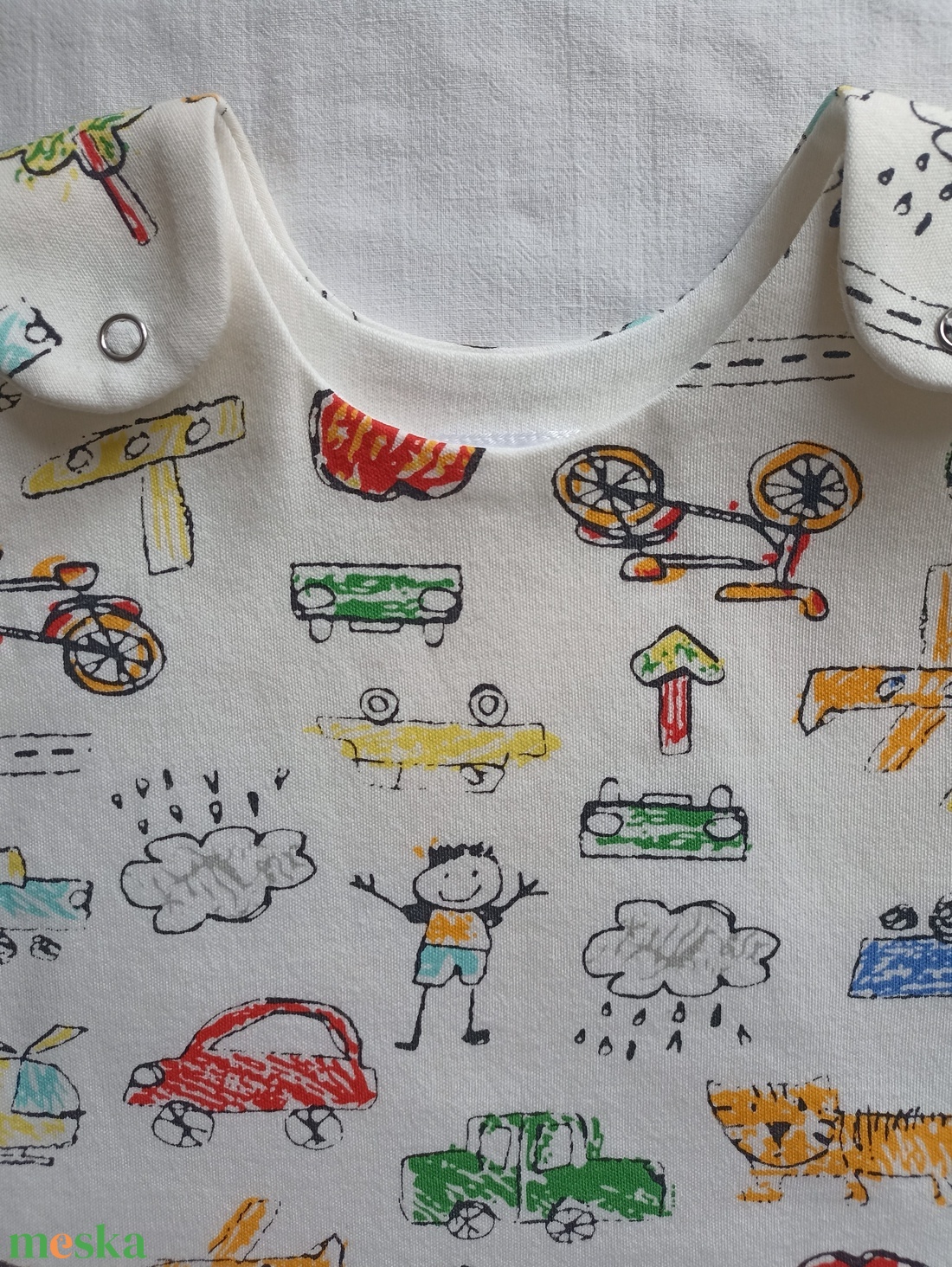 74-80-86-os  Őszi pamut tipegő hálózsák 22-24 fokba gyerekrajzos - ruha & divat - babaruha & gyerekruha - tipegőhálózsák - Meska.hu