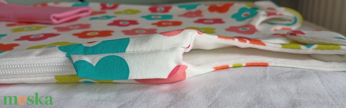 92-98-104-es őszi téli tipegő hálózsák kétrétegű pamut 21-23 fokba színes virágos - ruha & divat - babaruha & gyerekruha - tipegőhálózsák - Meska.hu