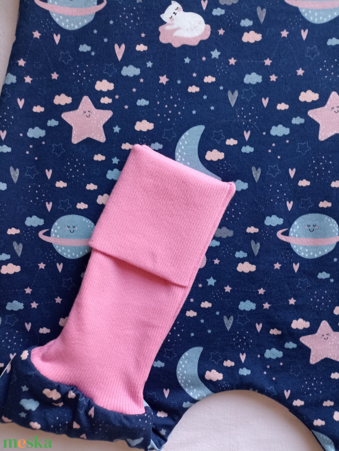 68-74-80-as őszi téli tipegő hálózsák 21-23 fokba pamut cicás felhős - ruha & divat - babaruha & gyerekruha - tipegőhálózsák - Meska.hu