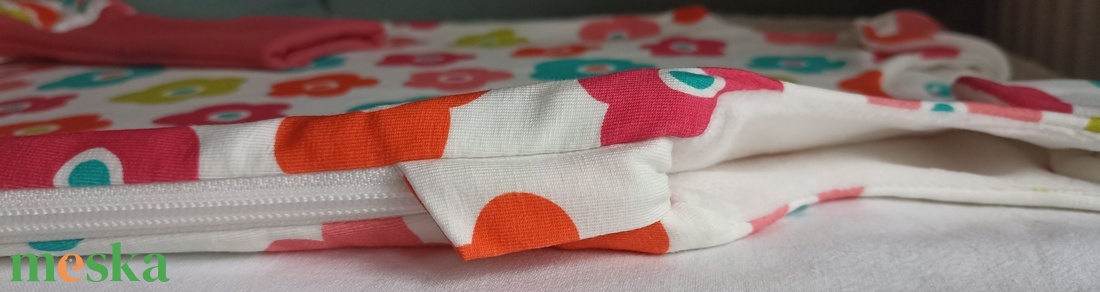 80-86-92-es őszi téli tipegő hálózsák 21-23 fokba átmeneti pamut színes virágos - ruha & divat - babaruha & gyerekruha - tipegőhálózsák - Meska.hu