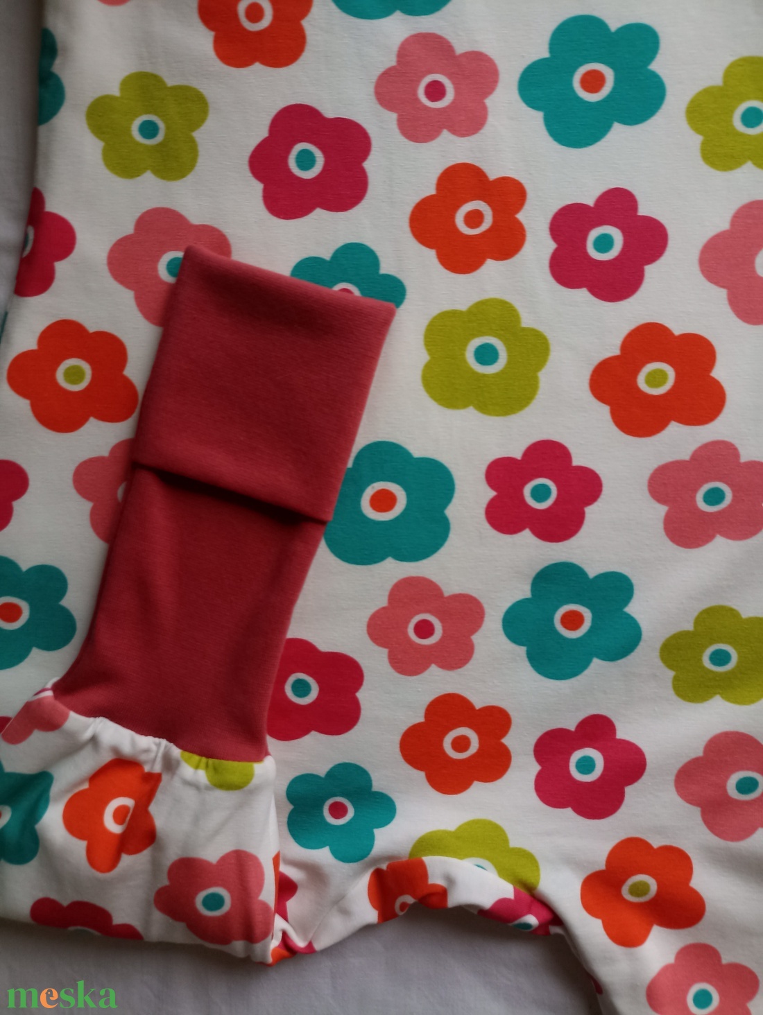 80-86-92-es őszi téli tipegő hálózsák 21-23 fokba átmeneti pamut színes virágos - ruha & divat - babaruha & gyerekruha - tipegőhálózsák - Meska.hu