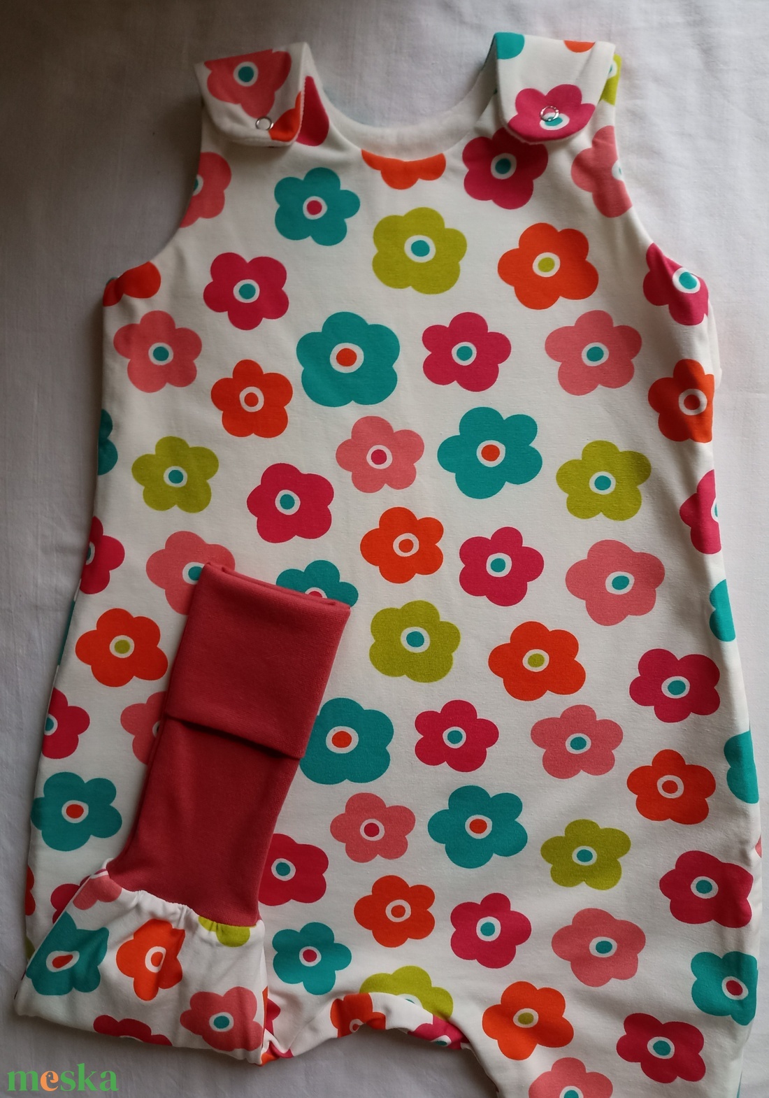 80-86-92-es őszi téli tipegő hálózsák 21-23 fokba átmeneti pamut színes virágos - ruha & divat - babaruha & gyerekruha - tipegőhálózsák - Meska.hu