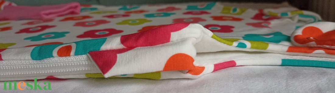 86-92-98-as Őszi téli tipegő hálózsák átmenti pamut 21-23 fokba szines virágos - ruha & divat - gyerekruha - Meska.hu