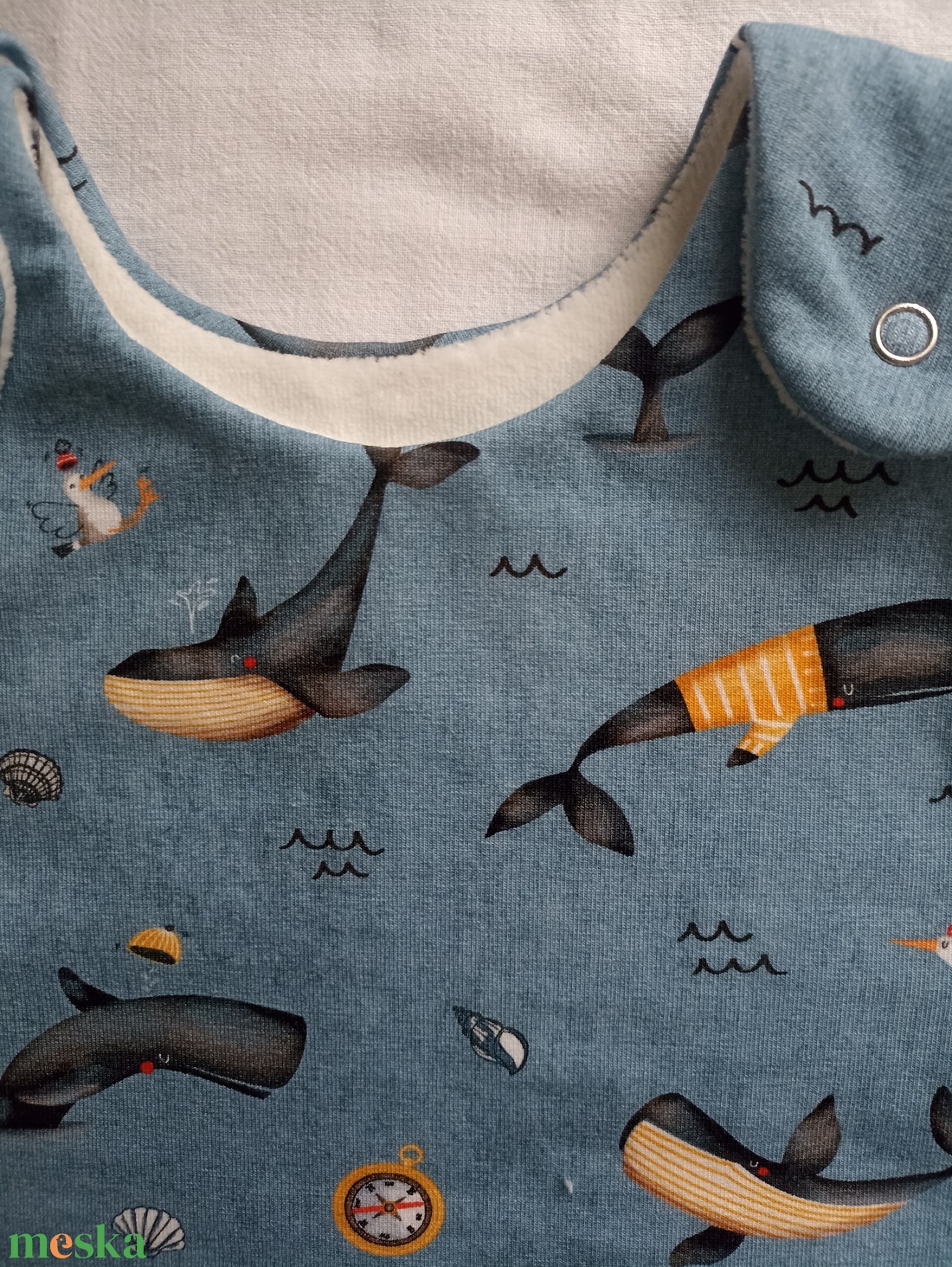 92-98-104-es őszi téli tipegő hálózsák kétrétegű pamut 21-23 fokba bálnás - ruha & divat - babaruha & gyerekruha - tipegőhálózsák - Meska.hu