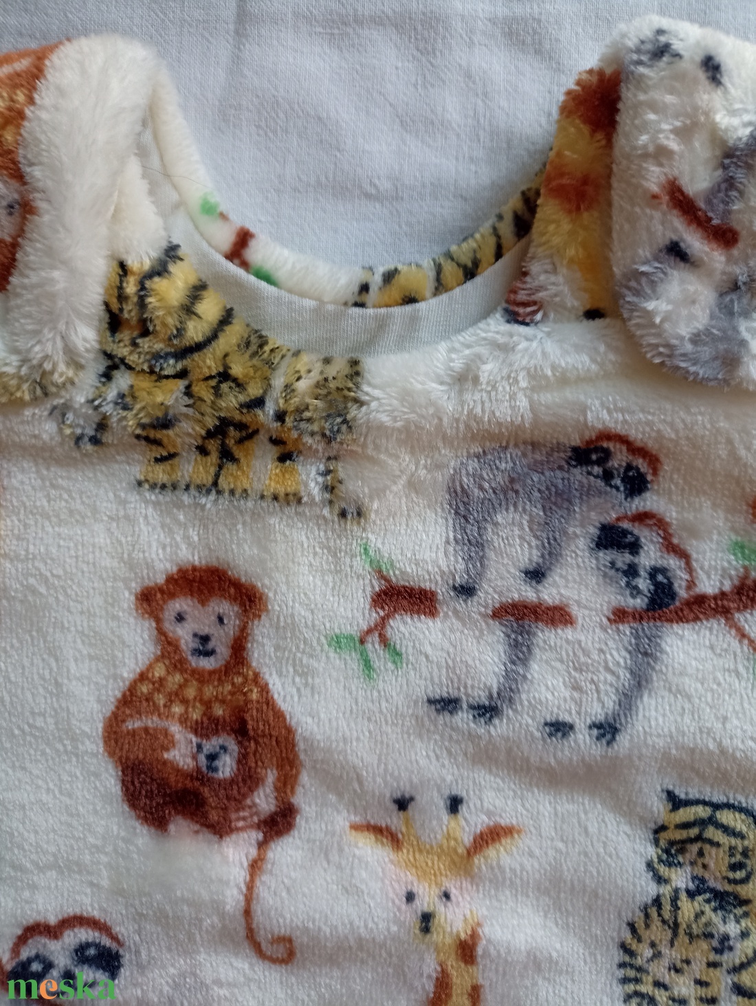 74-80-86-os Őszi téli tipegő hálózsák wellsoft + vékony pamut 20-23 fok szafaris - ruha & divat - babaruha & gyerekruha - tipegőhálózsák - Meska.hu