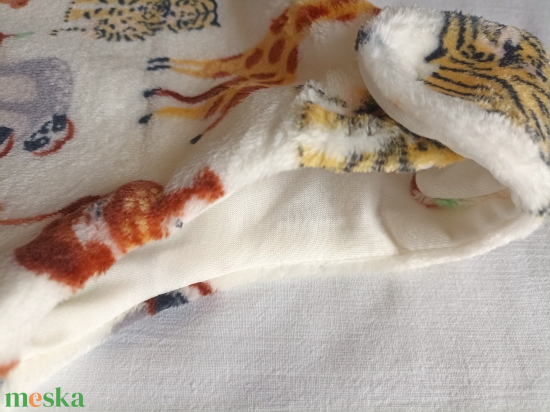 74-80-86-os Őszi téli tipegő hálózsák wellsoft + vékony pamut 20-23 fok szafaris - ruha & divat - babaruha & gyerekruha - tipegőhálózsák - Meska.hu