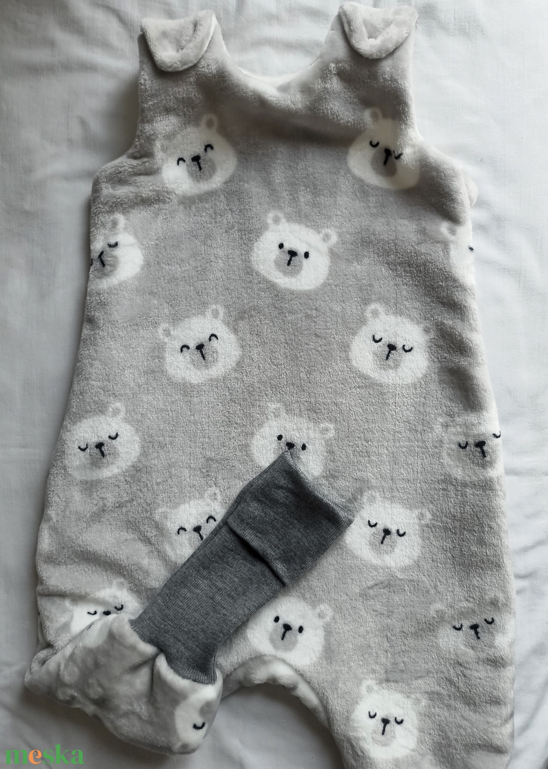 74-80-86-os téli tipegő hálózsák wellsoft + bébiplüss 19-20 fokba jegesmacis - ruha & divat - babaruha & gyerekruha - tipegőhálózsák - Meska.hu