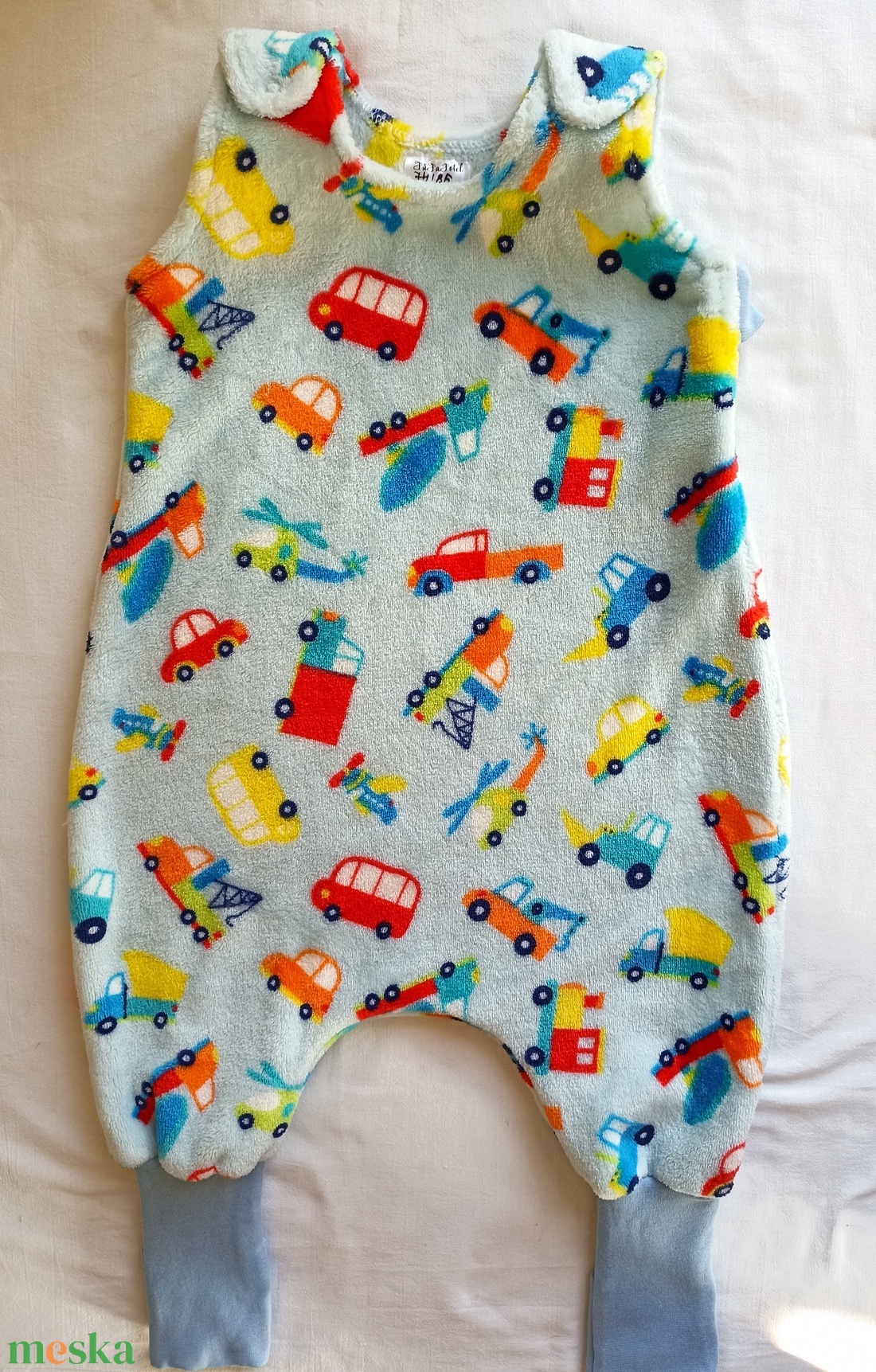 74-80-86-os őszi téli tipegő hálózsák wellsoft 20-23 fok színes autós járműves - ruha & divat - babaruha & gyerekruha - tipegőhálózsák - Meska.hu