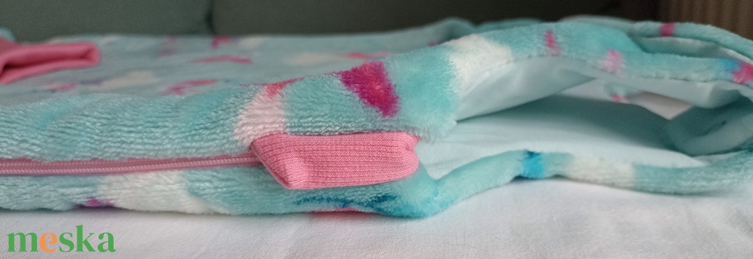 86-92-98-as őszi téli tipegő hálózsák wellsoft + vékony pamut 20-23 fok menta madárka - ruha & divat - babaruha & gyerekruha - tipegőhálózsák - Meska.hu