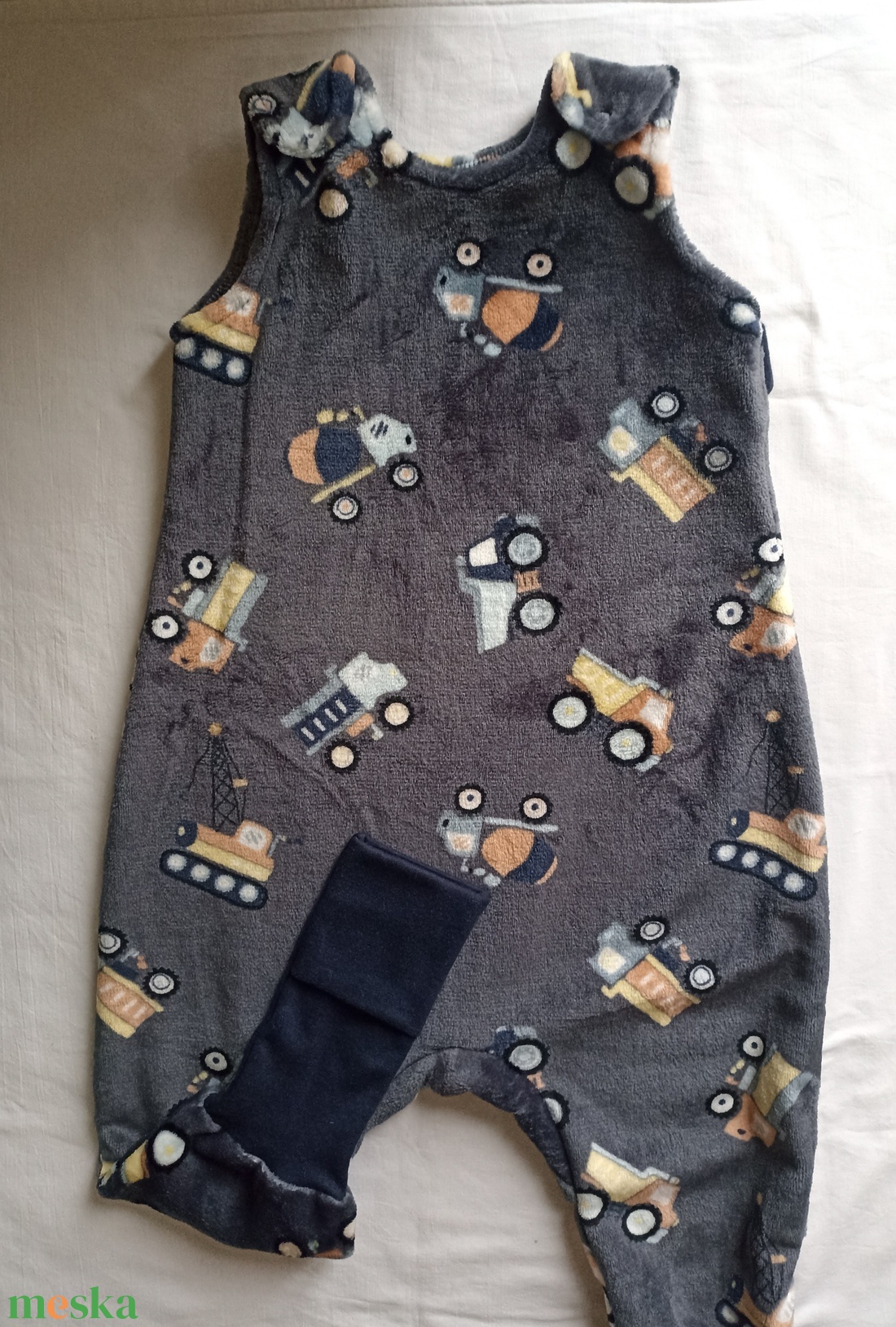 92-98-104-es őszi téli tipegő hálózsák wellsoft 21-13 fokba szürke markolós - ruha & divat - babaruha & gyerekruha - tipegőhálózsák - Meska.hu