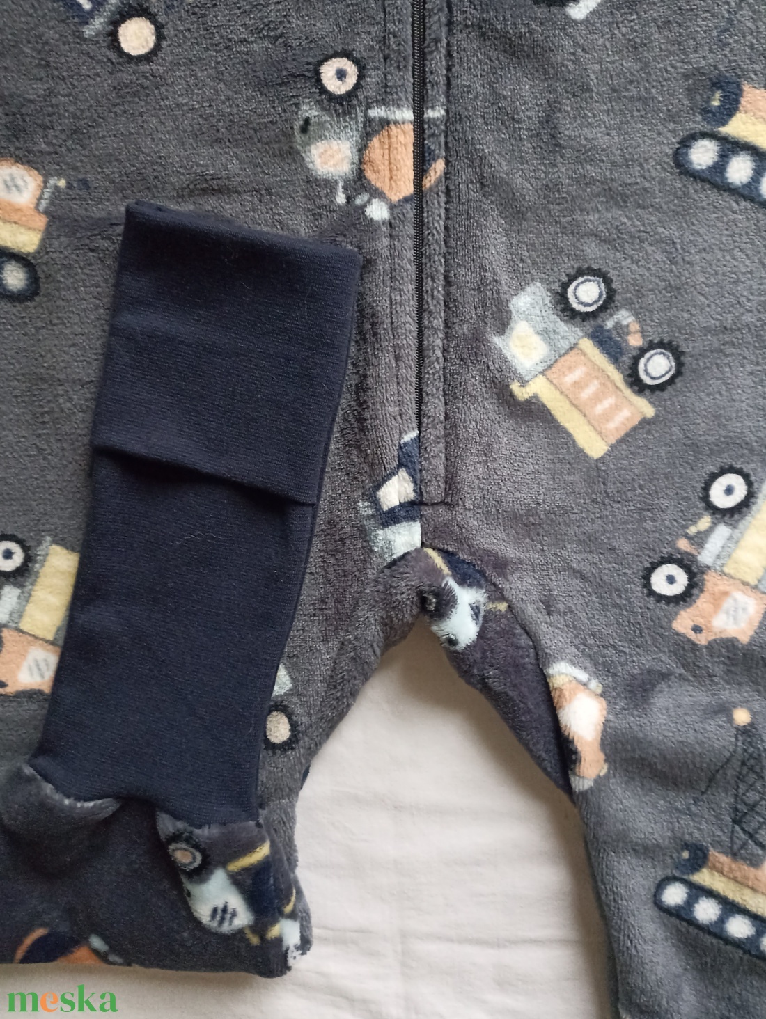 104-110-116-os őszi téli tipegő hálózsák wellsoft  21-23 fok szürke markolós - ruha & divat - babaruha & gyerekruha - tipegőhálózsák - Meska.hu