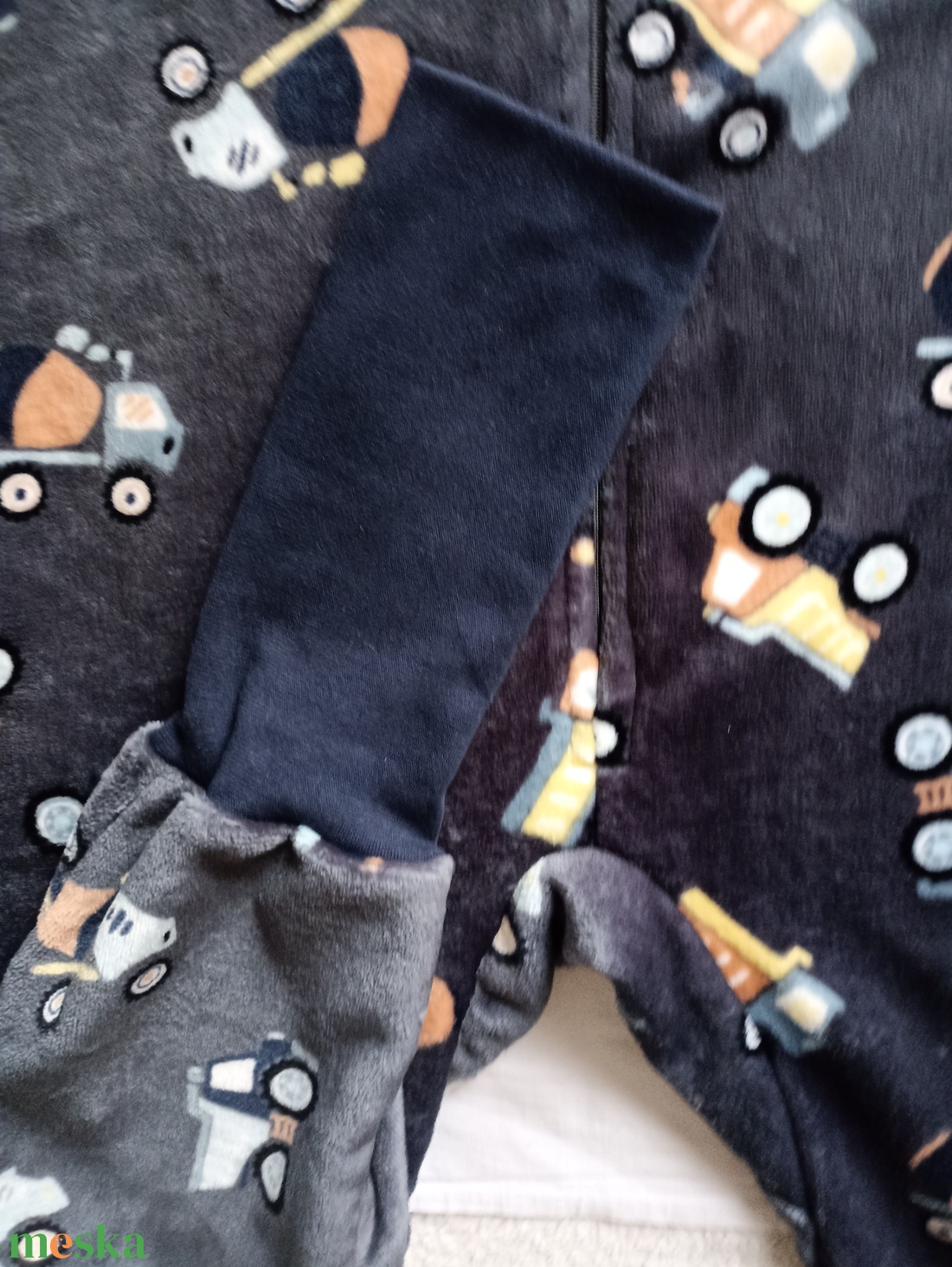 134-140-146-os őszi téli tipegő hálózsák 21-23 fokba wellsoft szürke markolós - ruha & divat - babaruha & gyerekruha - tipegőhálózsák - Meska.hu