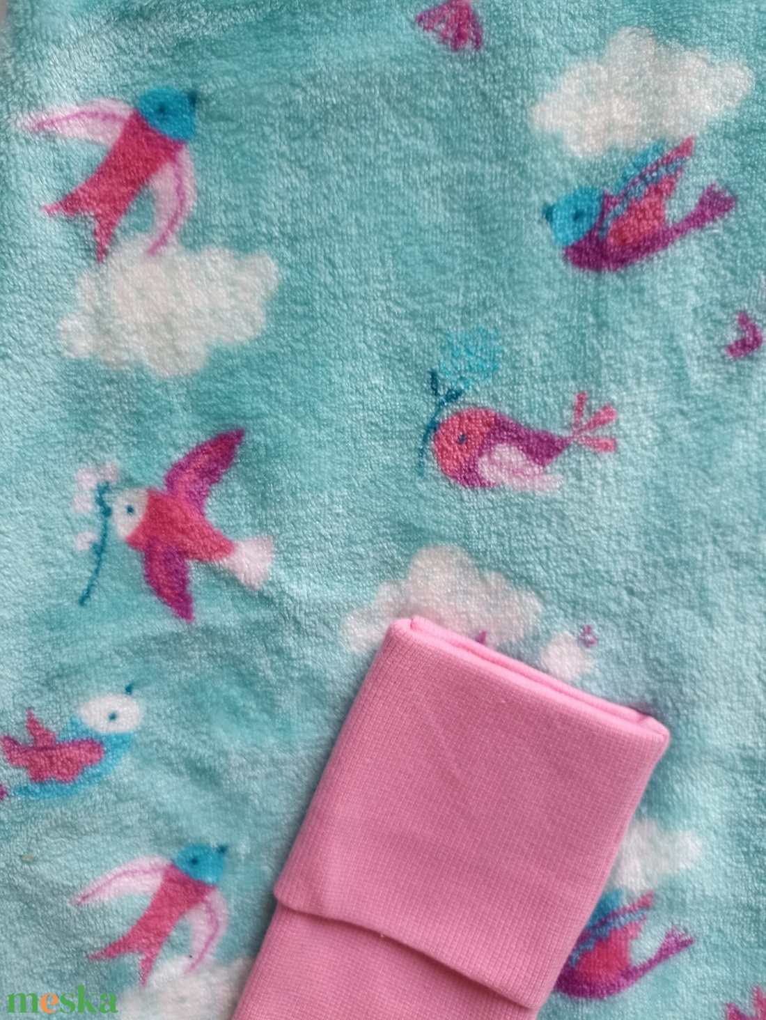 92-98-104-es téli tipegő hálózsák 19-20 fokba wellsoft + bébiplüss HIDEG SZOBA madárkás - ruha & divat - babaruha & gyerekruha - tipegőhálózsák - Meska.hu