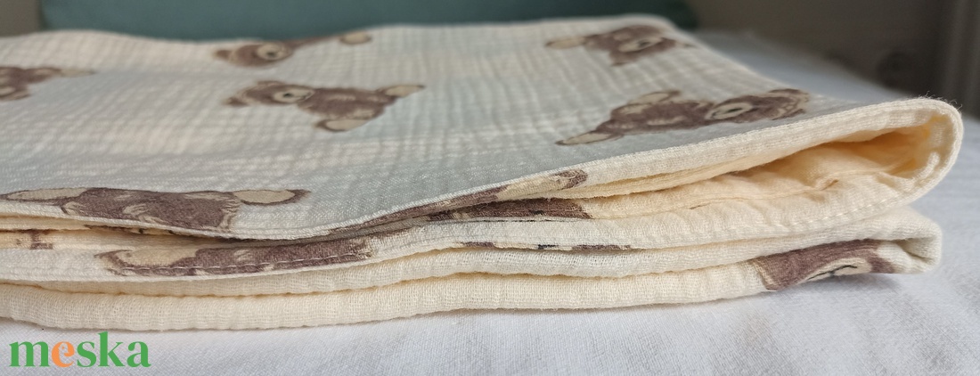 Baba kétrétegű muszlin takaró duplagéz nyári 70x90 cm FűFaFotel - otthon & életmód - babaszoba, gyerekszoba - babatakaró, gyerek pléd - Meska.hu