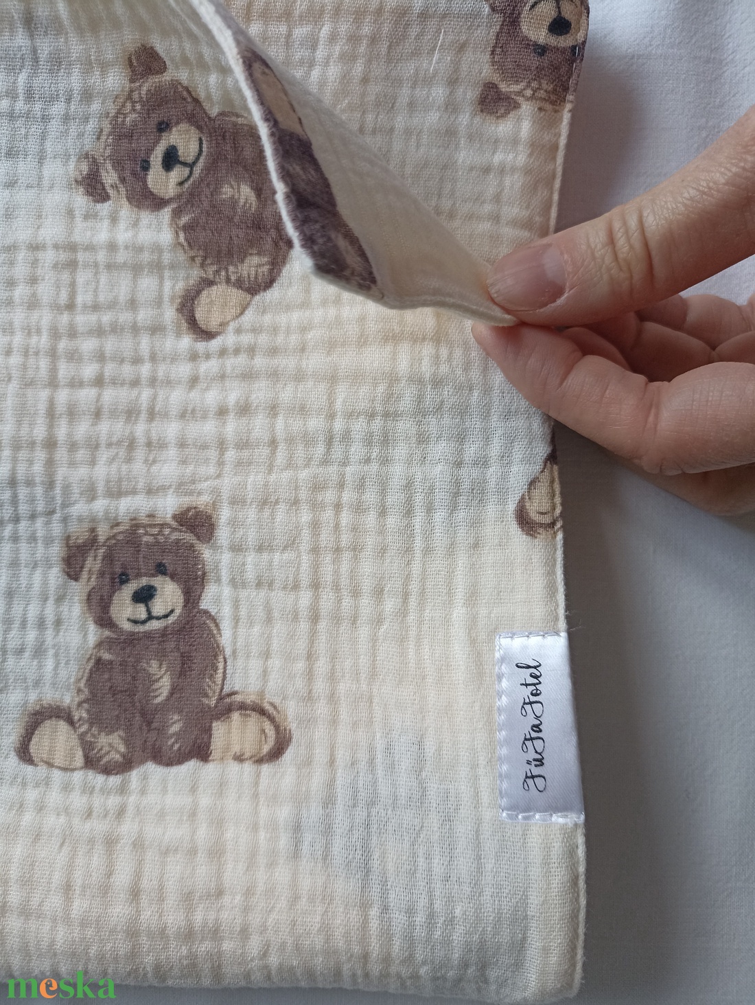 Baba kétrétegű muszlin takaró duplagéz nyári 70x90 cm FűFaFotel - otthon & életmód - babaszoba, gyerekszoba - babatakaró, gyerek pléd - Meska.hu