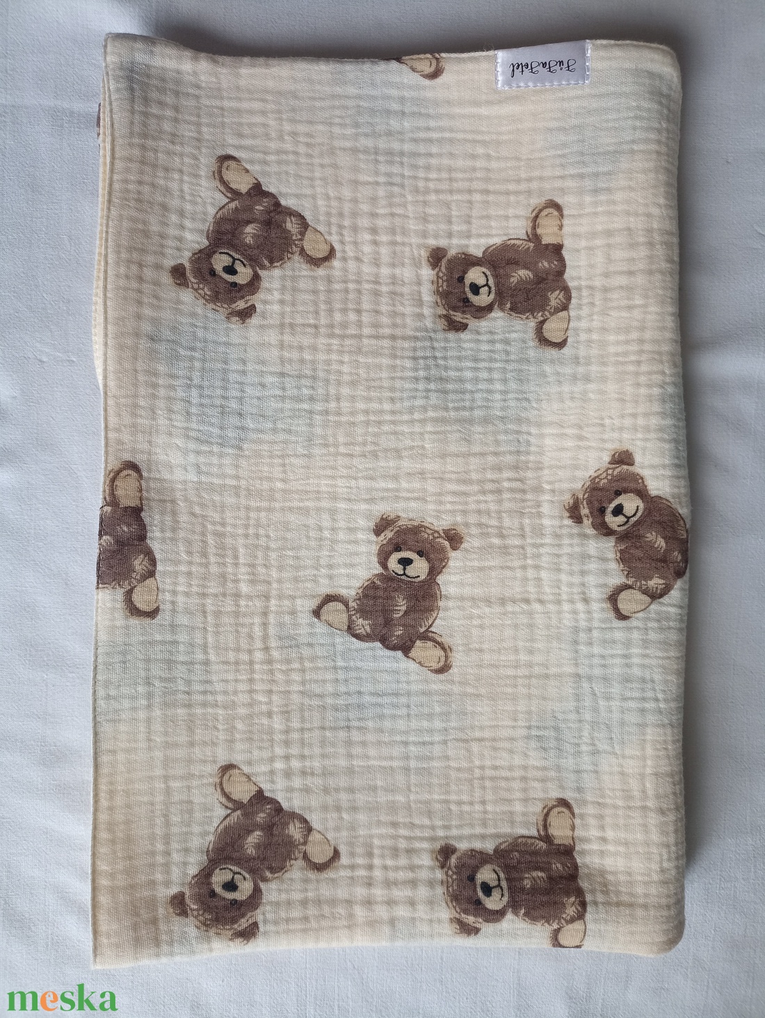 Baba kétrétegű muszlin takaró duplagéz nyári 70x90 cm FűFaFotel - otthon & életmód - babaszoba, gyerekszoba - babatakaró, gyerek pléd - Meska.hu