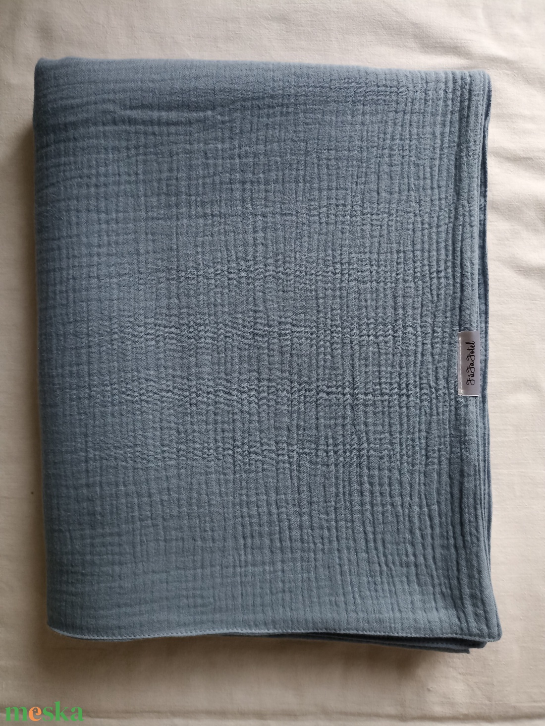 Kétrétegű ovis géztakaró melegebb szobába 100x130 cm kék - otthon & életmód - babaszoba, gyerekszoba - babatakaró, gyerek pléd - Meska.hu