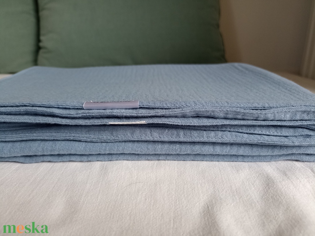 Kétrétegű ovis géztakaró melegebb szobába 100x130 cm kék - otthon & életmód - babaszoba, gyerekszoba - babatakaró, gyerek pléd - Meska.hu