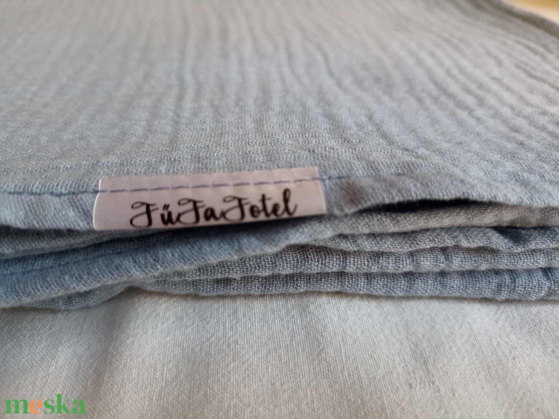 Baba kétrétegű muszlin takaró duplagéz nyári 70x90 cm farmerkék - otthon & életmód - babaszoba, gyerekszoba - babatakaró, gyerek pléd - Meska.hu