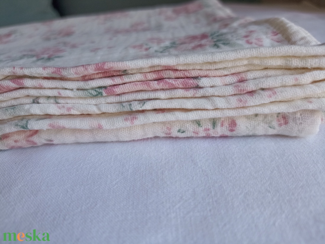 Nyári kánikula duplagéz felnőtt takaró muszlin 140x200 cm romantikus virágos - otthon & életmód - lakástextil - felnőtt takaró, pléd - Meska.hu