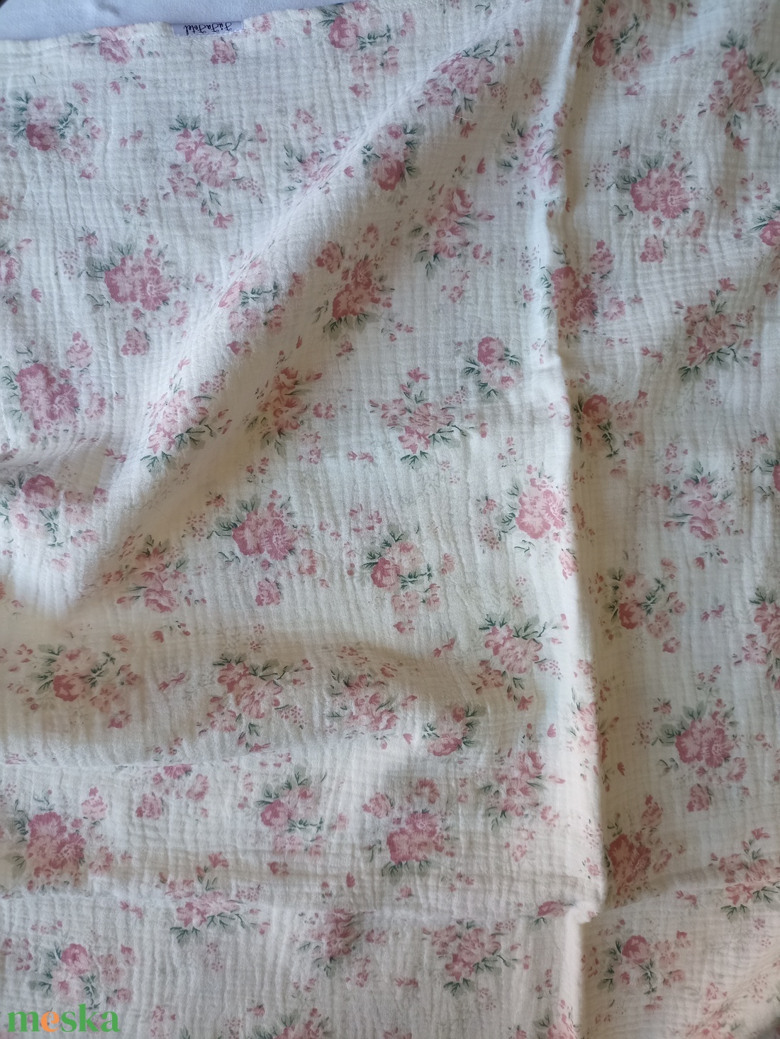 Nyári kánikula duplagéz felnőtt takaró muszlin 140x200 cm romantikus virágos - otthon & életmód - lakástextil - felnőtt takaró, pléd - Meska.hu