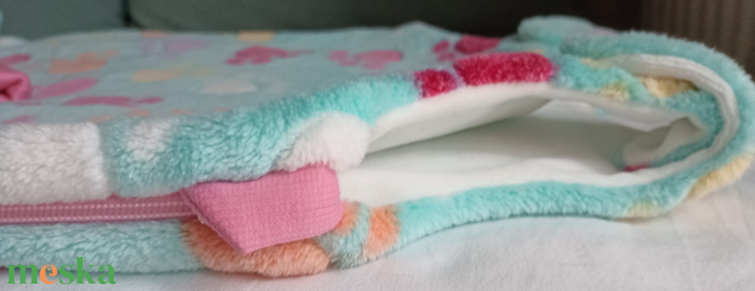 74-80-86-os téli tipegő hálózsák wellsoft + bébiplüss mneta tappancsos - ruha & divat - babaruha & gyerekruha - tipegőhálózsák - Meska.hu