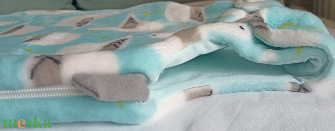 74-80-86-os Őszi téli tipegő hálózsák wellsoft + pamut 20-22 fokba  sirályos - ruha & divat - babaruha & gyerekruha - tipegőhálózsák - Meska.hu