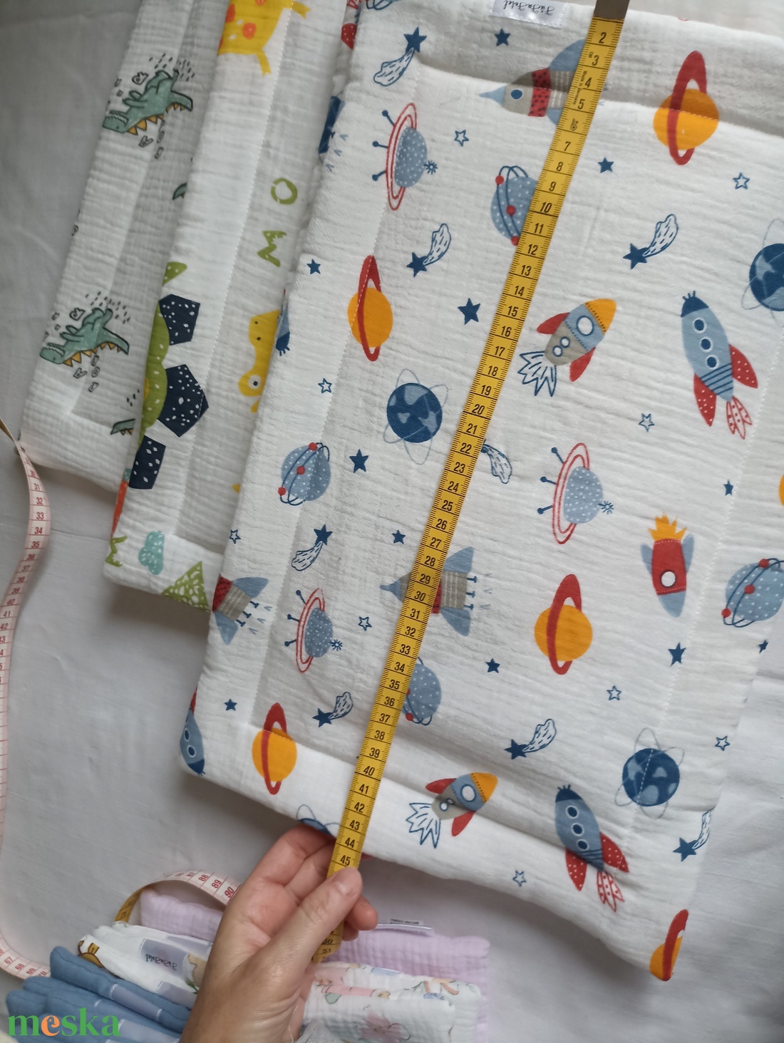 Muszlin (duplagéz) lapos babapárna gyerekpárna kb 28x35 cm - játék & sport - ovis felszerelés - ovis párna, kispárna - Meska.hu